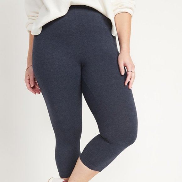 (3/$35) NWT Old Navy high waisted cropped leggings in jersey (high rise) - Picture 3 of 5